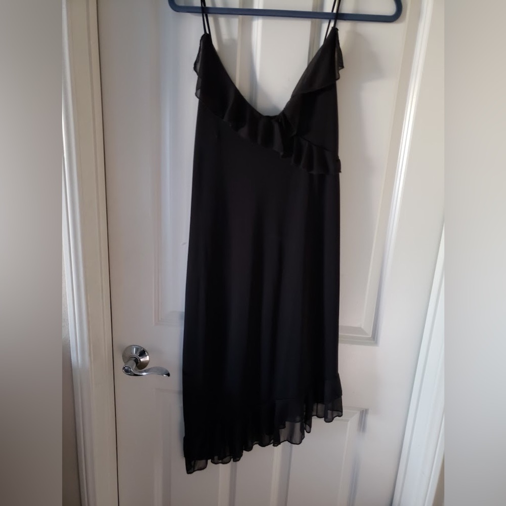 City Triangles Women’s Black Ruffle Mini Dress